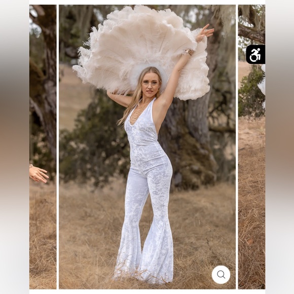 NEW Warrior Within Designs LARGE Women’s Purple Velvet Flare Jumpsuit Onesie - Picture 10 of 10